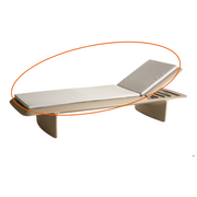 PONENTE Aurinkotuolin patja Harmaa