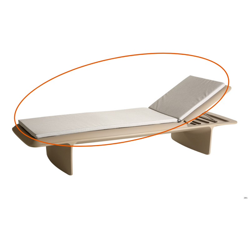 PONENTE Aurinkotuolin patja Harmaa