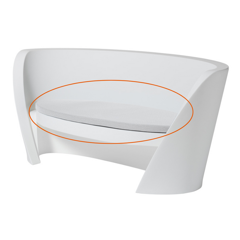 Cotton White värinen akryylikankainen ja polyuretaani täytteinen istuintyyny RAP Sohvaan.