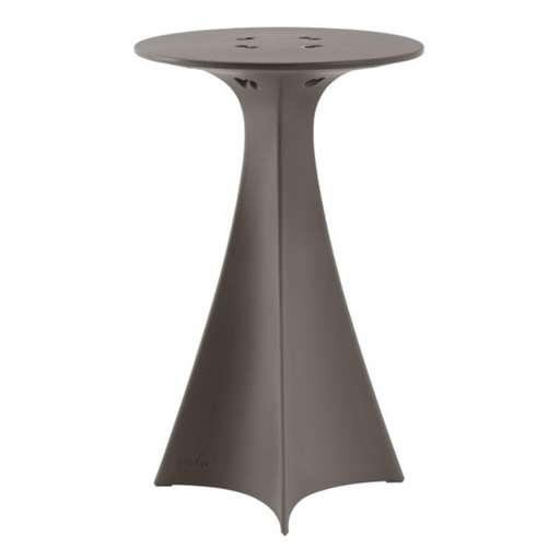 Karim Rashidin suunnittelema futuristinen ja sulavalinjainen korkea JET pöytä Argil Gray värisenä.