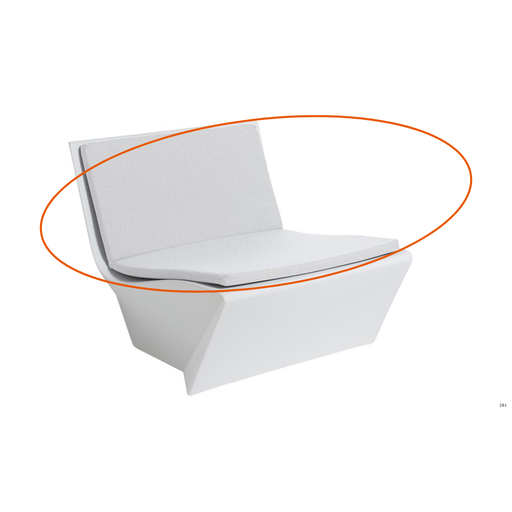 Akryylikankainen ja polyuretaani täytteinen istuinpehmuste KAMI ICHI Nojatuoliin.