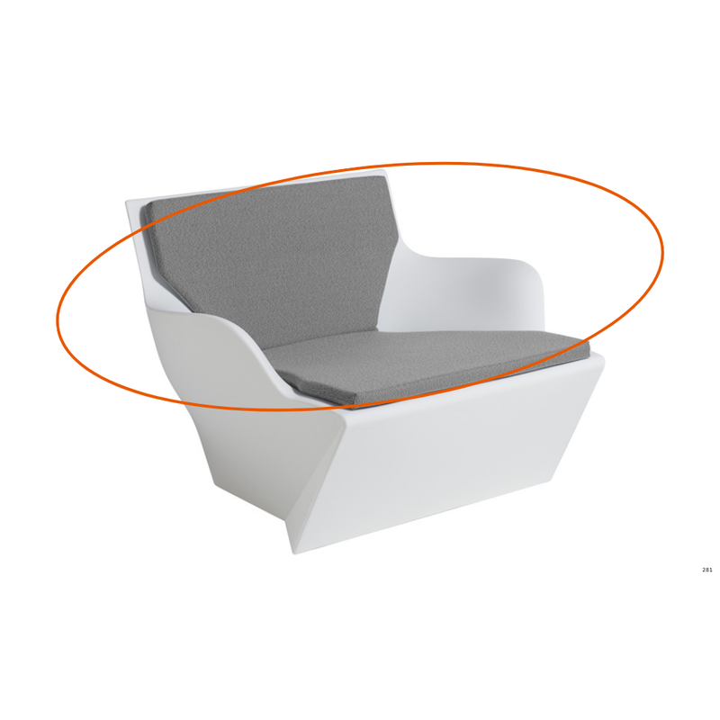 Akryylikankainen ja polyuretaani täytteinen istuinpehmuste KAMI SAN Nojatuoliin.