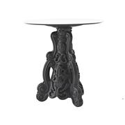Moro & Pigattin suunnittelema hulvaton koristeellinen LORD OF LOVE Musta design pöytä Jet Black värisellä jalustalla.