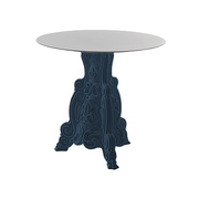 Moro & Pigattin suunnittelema hulvaton koristeellinen LORD OF LOVE design Pöytä Sininen Deep Blue värisellä jalustalla.