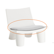 Cotton White LOW LITA Tuolin istuinpehmuste.