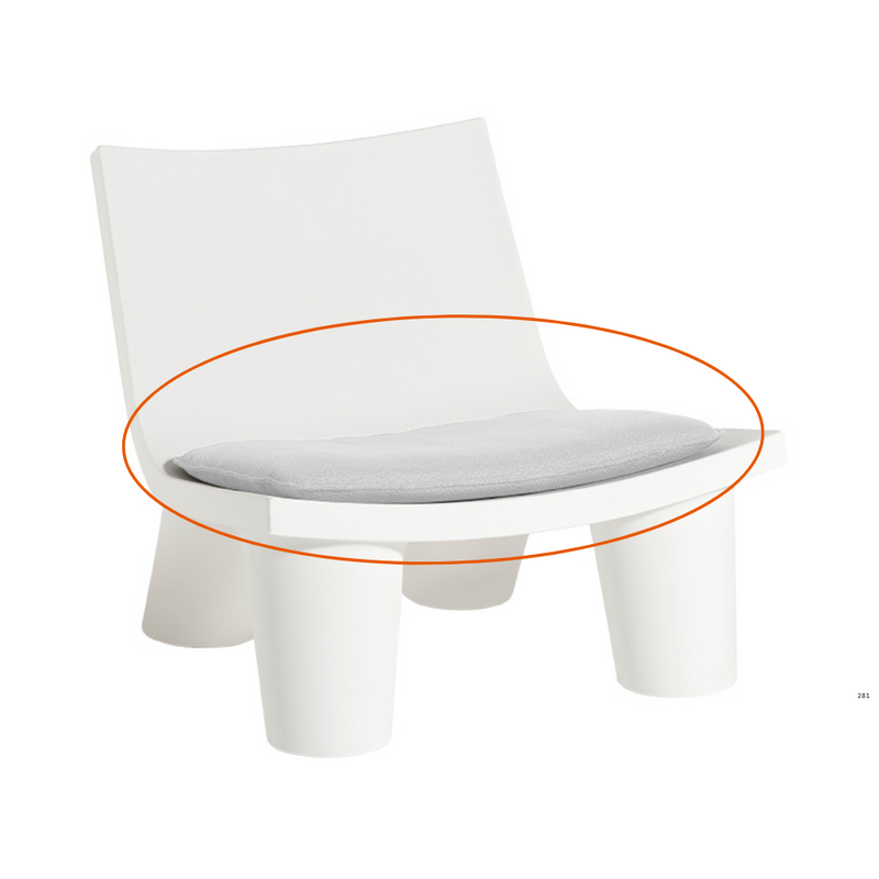 Cotton White LOW LITA Tuolin istuinpehmuste.