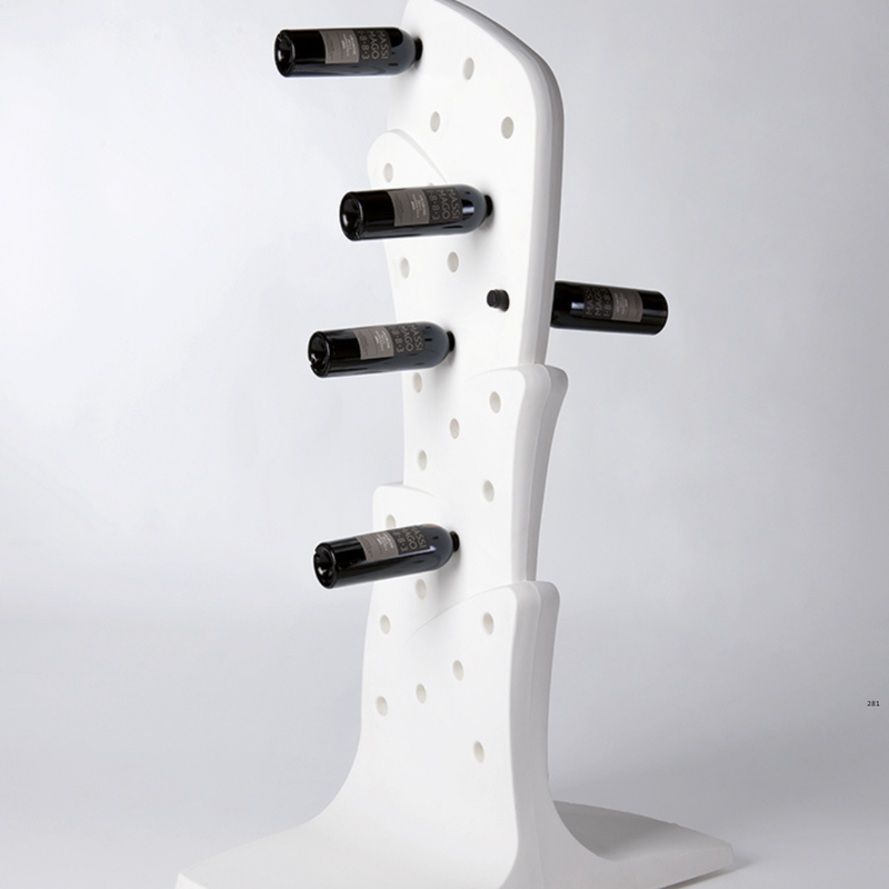 Itamar Hararin suunnittelema näyttävä MALBEC Valkoinen Viinipulloteline Milky White värillä.