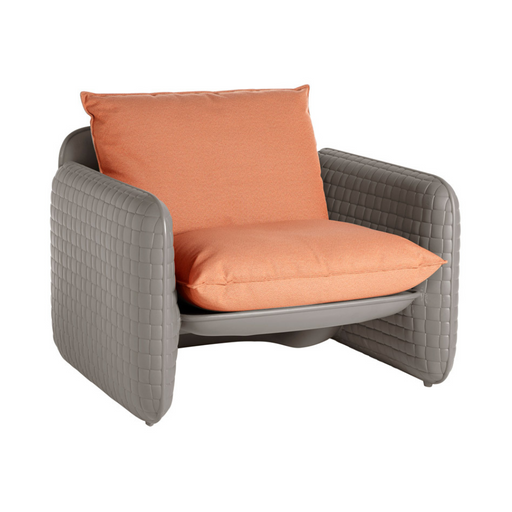 Lorenza Bozzolin suunnittelema sulavalinjainen Harmaa MARA Lounge design tuoli Argil Grey värillä.