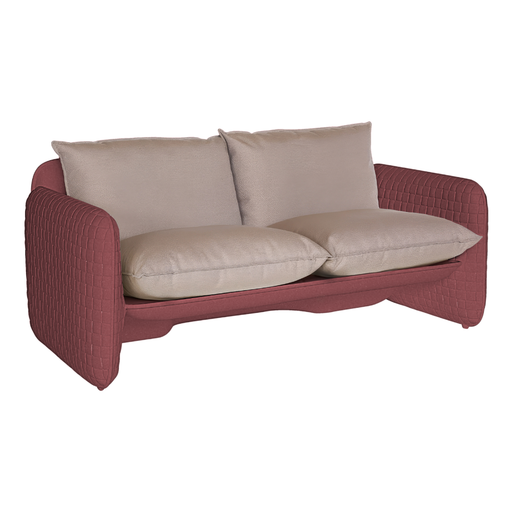 Lorenza Bozzolin suunnittelema sulavalinjainen MARA design sohva Punainen Hibiscus Red värillä.