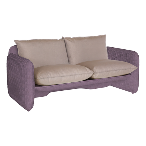 Lorenza Bozzolin suunnittelema sulavalinjainen MARA design sohva Violetti Iris Violet värillä.
