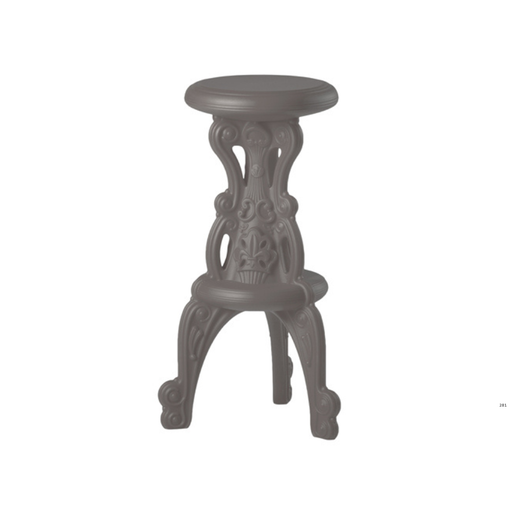 Moro & Pigattin suunnittelema hulvaton koristeellinen MISTER OF LOVE Harmaa Korkea Baarituoli Argil Grey värillä.