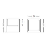 OPEN CUBE Dimensions 43 cm