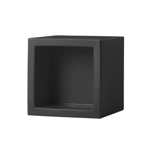 SLIDE Studion suunnittelema käytännöllinen ja tyylikäs kuutiomainen OPEN CUBE Musta Hylly Jet Black värillä.