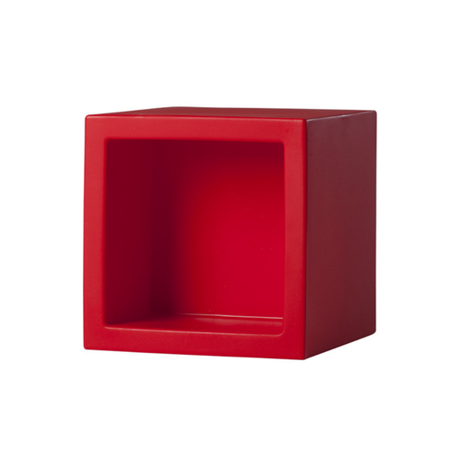SLIDE Studion suunnittelema käytännöllinen ja tyylikäs kuutiomainen OPEN CUBE Punainen Hylly Flame Red värillä.