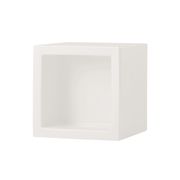 SLIDE Studion suunnittelema käytännöllinen ja tyylikäs kuutiomainen OPEN CUBE Valkoinen Hylly Milky White värillä.
