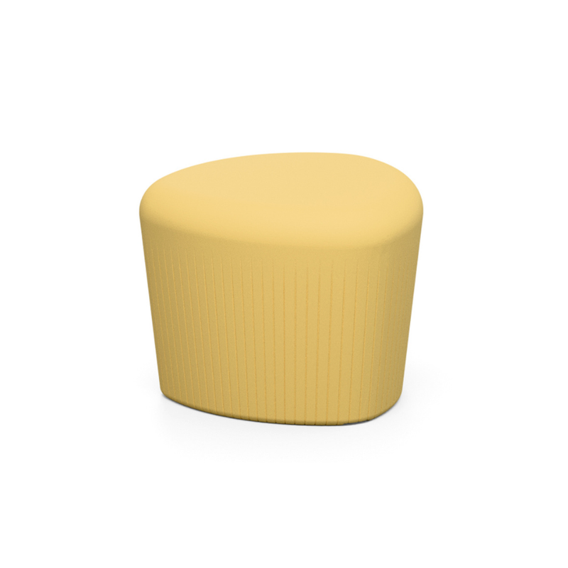 LOOPE® Studion suunnittelema näytävä OUTi Jakkara Hiekan keltainen RAL 1002. The impressive OUTi Stool designed by LOOP® Studio in Sand yellow RAL 1002.