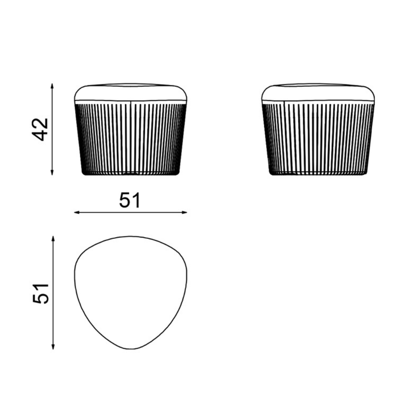 LOOPE® Studion suunnittelema näyttävä OUTi Jakkara. The impressive OUTi Stool designed by LOOP® Studio.
