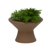 LOOPE® Studion suunnittelema näyttävä OUTi Kasviruukku Pale brown ruskea RAL 8025. The striking OUTi Planter designed by LOOPE® Studio in Pale brown RAL 8025.