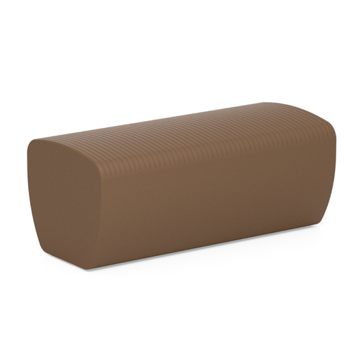 LOOPE® Studion suunnittelema näyttävä OUTi Suora penkki Pale brown ruskea RAL 8025. The impressive OUTi Straight bench designed by LOOP® Studio in Pale brown RAL 8025.