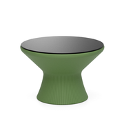 LOOPE® Studion suunnittelema näytävä OUTi Pöytä Resedanvihreä RAL 6011 mustalla pöytälevyllä. The impressive OUTi Table designed by LOOP® Studio in Reseda green RAL 6011 and with black tabletop.