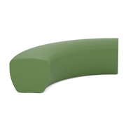 LOOPE® Studion suunnittelema näyttävä OUTi Kaareva penkki Resedanvihreä RAL 6011. The impressive OUTi Curved bench designed by LOOP® Studio in Reseda green RAL 6011.
