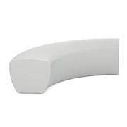 LOOPE® Studion suunnittelema näyttävä OUTi Kaareva penkki Telegrey 4 harmaa RAL 7047. The impressive OUTi Curved bench designed by LOOP® Studio in Telegrey 4 RAL 7047.
