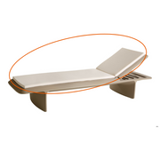 PONENTE Aurinkotuolin patja Valkoinen