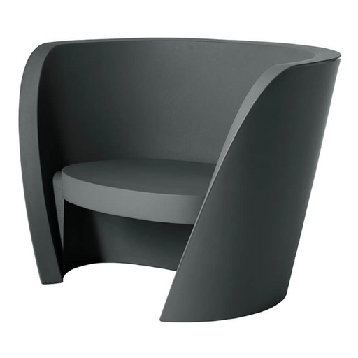 Karim Rashidin suunnittelema kaunis ja sulavalinjainen RAP CHAIR Lounge tuoli Elephant Grey värisenä.