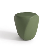 ecoBirdyn suunnittelema sulavalinjainen REBORN D.40 design pöytä Pine Green värillä.