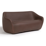 ecoBirdyn suunnittelema sulavalinjainen REBORN design sohva Moka Brown värillä.