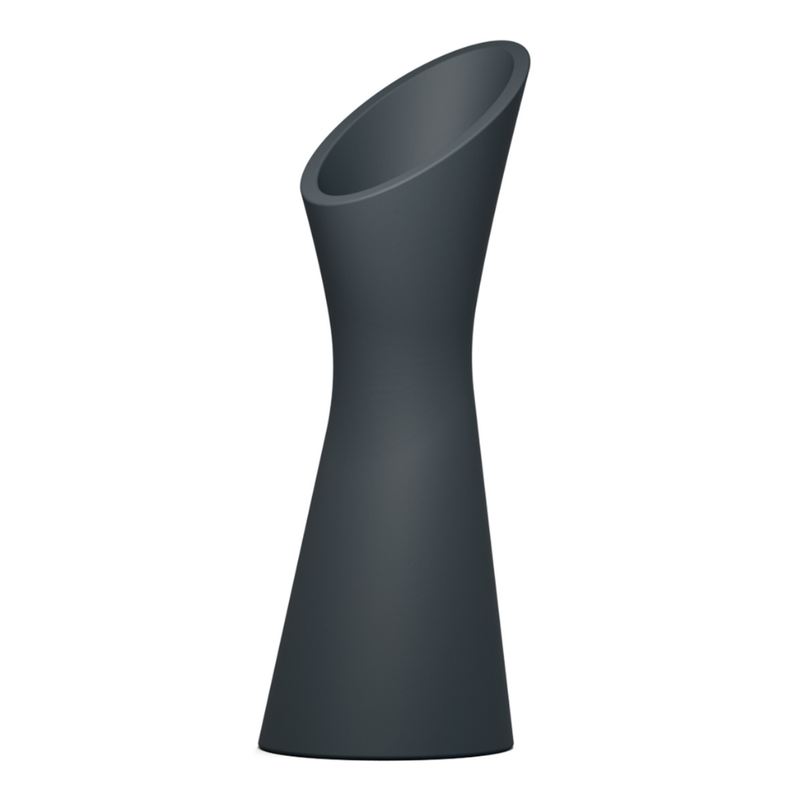 Karim Rashidin suunnittelema kaunis RISE Kasviruukku Antarsiitin harmaa RAL 7016. Beautiful RISE Planter designed by Karim Rashid in Antharcite grey RAL 7016.