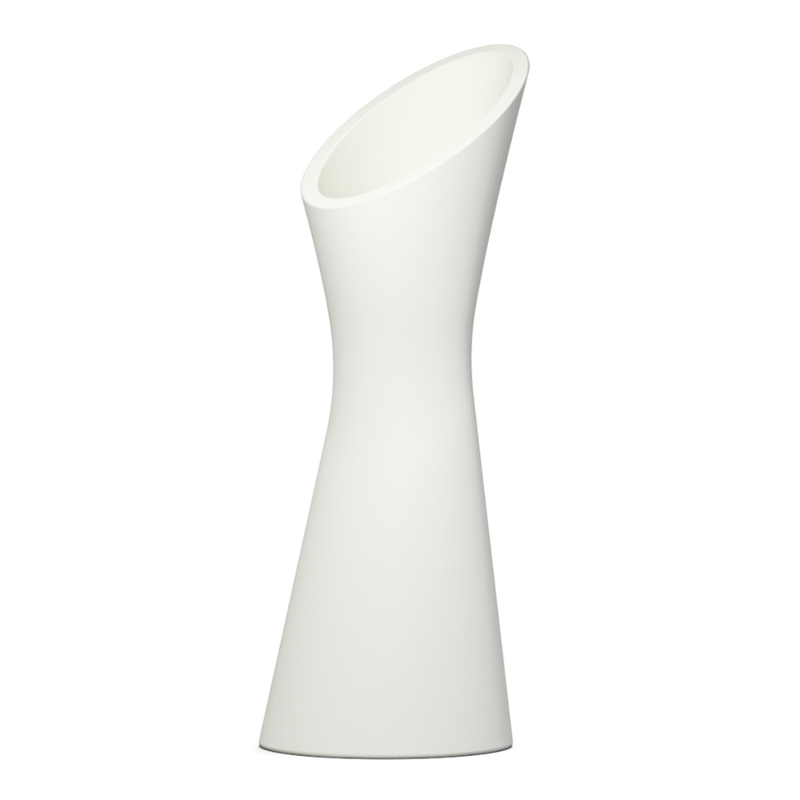 Karim Rashidin suunnittelema kaunis RISE Kasviruukku Signal white valkoinen RAL 9003. Beautiful RISE Planter designed by Karim Rashid in Signal white RAL 9003.