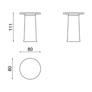 Tomek Rygalikin / Studio Rygalik suunnittelema ajaton ROUNDER Korkea pöytä. Timeless ROUNDER High table designed by Tomek Rygalik / Studio Rygalik.