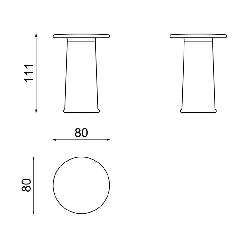 Tomek Rygalikin / Studio Rygalik suunnittelema ajaton ROUNDER Korkea pöytä. Timeless ROUNDER High table designed by Tomek Rygalik / Studio Rygalik.