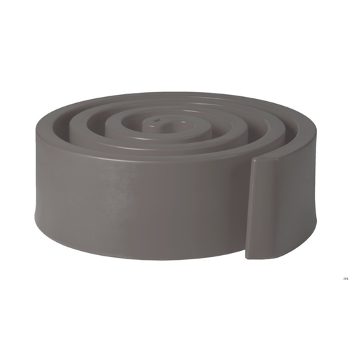 Giò Colonna Romanon suunnittelema hauska ja näyttävä spiraalin muotoinen SUMMERTIME Harmaa Penkki Argil Grey värillä.