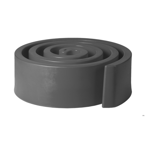 Giò Colonna Romanon suunnittelema hauska ja näyttävä spiraalin muotoinen SUMMERTIME Harmaa Penkki Elephant Grey värillä.