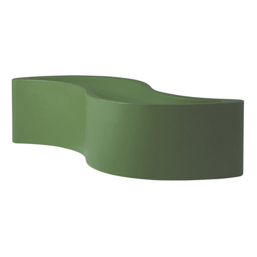 Giò Colonna Romanon suunnittelema käytännöllinen ja tyylikäs WAVE design Kasviruukku - Penkki Malva Green värillä.