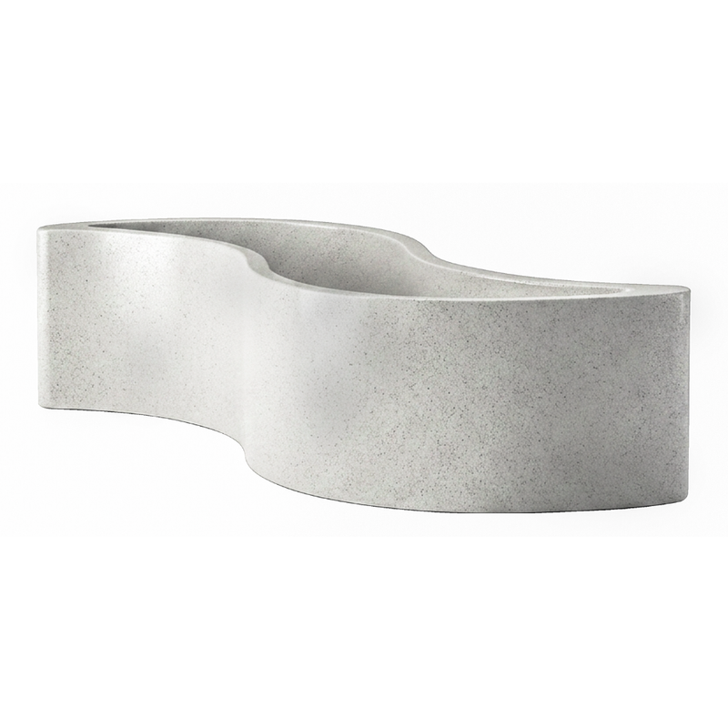 Giò Colonna Romanon suunnittelema käytännöllinen ja tyylikäs WAVE design Kasviruukku - Penkki Valkoinen Mist White värillä.