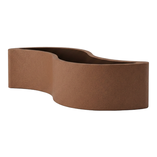 Giò Colonna Romanon suunnittelema käytännöllinen ja tyylikäs WAVE design Kasviruukku - Penkki Ruskea Savannah Land värillä.