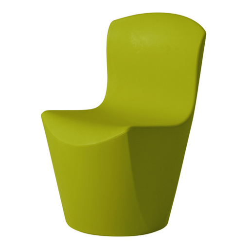 Guglielmo Berchiccin suunnittelema kaunislinjainen ZOE design tuoli Lime Green värillä.