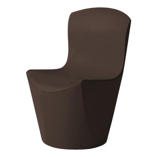 Guglielmo Berchiccin suunnittelema kaunislinjainen ZOE design tuoli Ruskea Moka Brown värillä.
